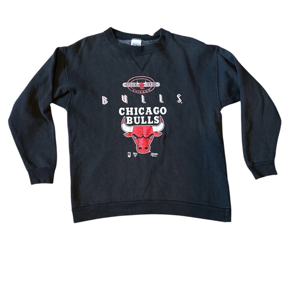 90s Salem Chicago Bulls Crewneck Youth 18-20 Made in USA Vintage NBA